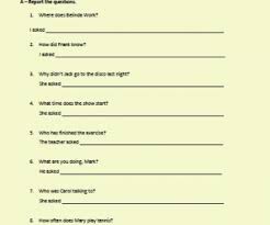 Do you know how to report a question that somebody asked? Reported Speech Questions