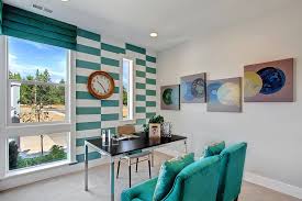 Striped Home Office Accent Wall Ideas
