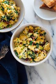 the creamiest scrambled eggs with goat