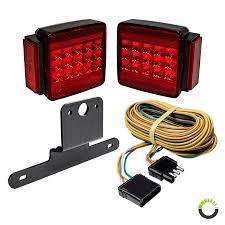 Under Over 80 Quot Wide Trailer Compatible Built In Side Reflector Square Combination Tail Light Kit Cazledtbl1651