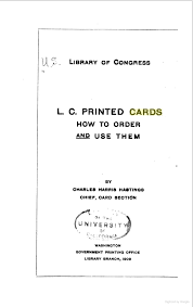 Library of congress library card. The Library Of Congress Makes Printed Lc Cards Available History Of Information