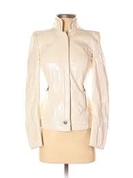 Details About Dolce Gabbana Women Ivory Faux Leather Jacket 38 Italian