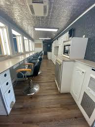 8 station hair and makeup trailer with