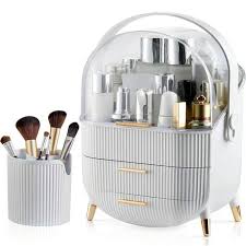 makeup storage organizer clear cover