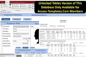 Employee Attendance Tracker For Small Business In Access Templates