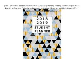 Best Selling Student Planner 2018 2019 Daily Monthly