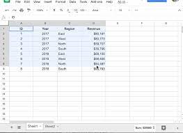 how to make a table in google sheets