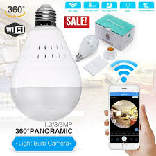 Hd 1080p 360 Panoramic Wifi Ip Camera Light Bulb Home Security Lamp Cam Walmart Com Walmart Com
