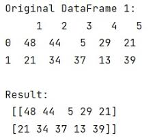 convert pandas dataframe to numpy array