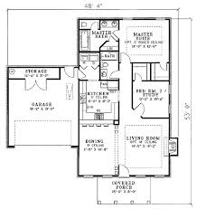 Colonial Style House Plan 2 Beds 2