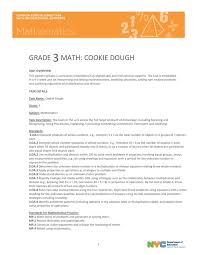 Grade 3 Math Cookie Dough