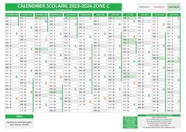 Calendrier scolaire 2023-2024 de la zone C | Dates des vacances scolaires  2023-2024 de la zone C