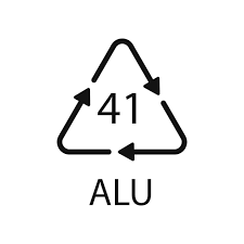 Simbolo di riciclaggio dell'alluminio alu 41 illustrazione ...