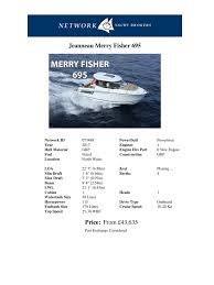 A jadrolinija ferry from italy to croatia. Jeanneau Merry Fisher 695 Price From 43635 Manualzz