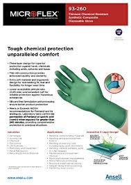 Microflex 93 260 Chemical Resistant Gloves Size X Small