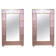 Pink Murano Glass Modern Mirrors