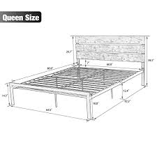einfach queen size bed frame with