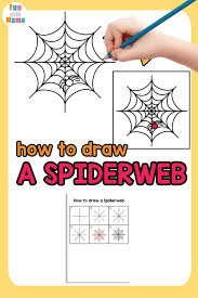 How to draw a Spider Web - Fun with Mama