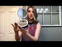 Lighted Travel Makeup Mirror 1x 7x Magnification With Led Lights Youtube
