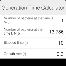 Generation Time Calculator