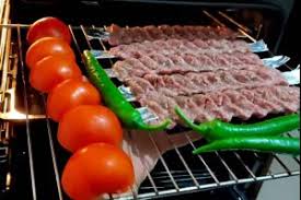 cook kabab koobideh in oven with skewers