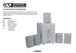 acoustic solutions as150 user manual