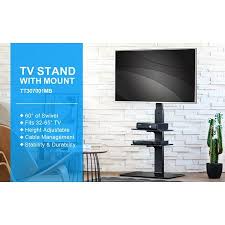 Fitueyes Swivel Floor Tv Stand With