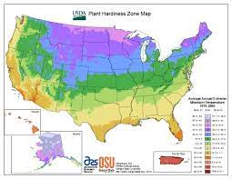 Usda Growing Zones Map Of The Usa