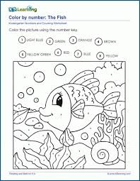 color by number the fish k5 learning