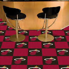 miami heat carpet tiles 18x18 in