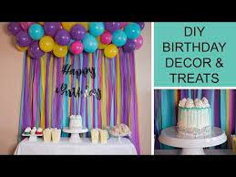 diy birthday party decor treats