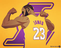Over 40,000+ cool wallpapers to choose from. Cartoon Background Lebron James Wallpaper