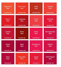 Pantone Reds Im A Fan Of Most Reds Especially With Blue