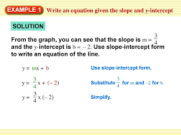 Y Intercept Write An Equation