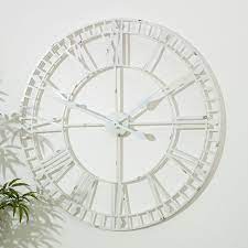 large white skeleton wall clock
