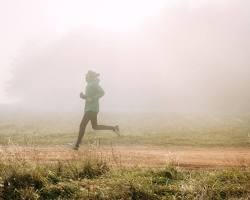 person running in the morning