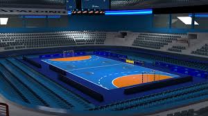 3d handball arena ball model