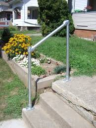Outdoor concrete staircases can become slippery when wet, can easily have a thin layer of ice in the colder months, and can have loose gravel that can lead to a trip or fall. How To Build A Simple Handrail 7 Steps With Pictures Instructables