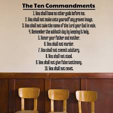 Ten Commandments Decal Vinyl Wall