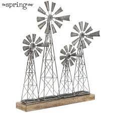 galvanized windmills metal decor