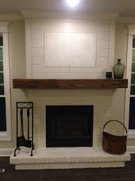 white brick fireplace freestanding