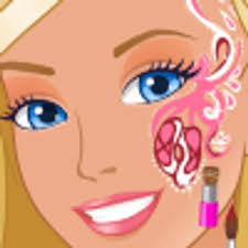 barbie glam face art a free barbie game