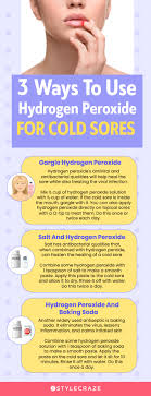 is hydrogen peroxide a cure for cold sores