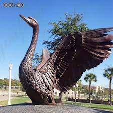 Custom Bronze Swan Sculpture Animal