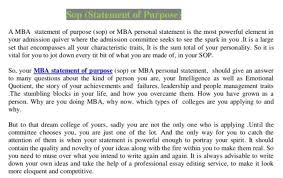 Mba Personal Statement   Master Of Business Administration      MBA Statement of Purpose Sample