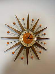 Mid Century Style Starburst Clock