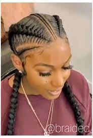 French braid hairstyles are one of the easiest looking braid hairstyles to rock the party look. Pin By Lashawn Davis On Braided Hairstyles Braided Hairstyles Hair Styles Two Braid Hairstyles