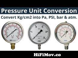 convert kg cm2 to pascal psi bar