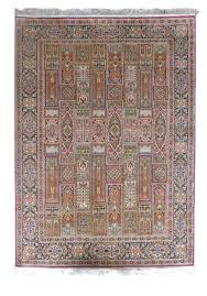 hamadan design pure silk rug from