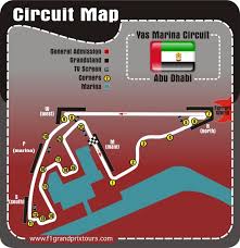 Abu Dhabi F1 Grand Prix Grandstands And Circuit Map